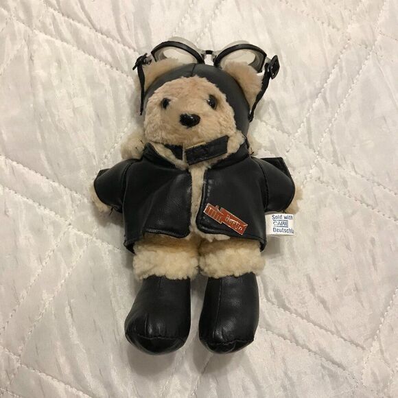 Luftbrucke Bear Pilot w/‎ leather coat and goggles plush - Picture 1 of 6